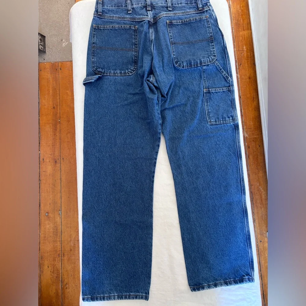 Men’s Vintage Rustler Blue Denim 100%Cotton Carpenter Jean Size 34x32 - Picture 14 of 14